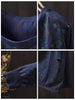 Japanese Vintage Mori Girl Floral Printed Knitted Sweater Pullover Dress Women Autumn O-Neck Long Sleeve Casual Loose Dresses