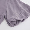 Causal 100% Cotton Women's Dress Vintage Crepe Gauze V-Neck Puff Sleeve Bandage Lace Up Elegant White Dresses Long Maxi Robe