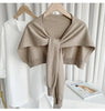 Korean Woman's Neck Guard Fake Collar Scarve Cashmere Warm Knitted Shawl Winter Wool Blouse Shoulders Cape Knotted Scarf Q36