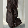Women Faux Fur Overcoat Chic Lapel Long Sleeve Loose Fluffy Coat Lady Winter Warm Elegant Street Outerwear