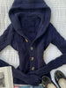 Spring Autumn Slim Jacket Women Hooded Knit Cropped Cardigan Design Sweater Warm Coat Long Sleeve Short Tops Knitted Cardigan