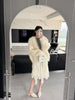 Women Autumn Furry Sweater Coat Single Button Design Knitted Warm Coat Thick Cardigans Clothes Tops For Women Sweater