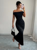 Autumn Women's Off-Shoulder Boat Neck Dress Sexy Elegant Long Skirt Evening Gown for Women
