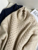 Autumn Winter Thick Turtleneck Cashmere Knitted Cardigan Women Casual Knit Loose Wool Sweater Larg Size Female Jacket Tops