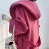 Mid-Length Autumn and Winter Hooded Double Sided Cotton Cashmere Coat Female 100% Wool Loose Thick Woolen Coat