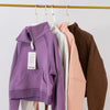 Thickened High-Neck Sweatshirt for Women, Sports Half-Zip Loose Jacket, Long-Sleeve Running Fitness Yoga Wear