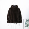 Winter Women's Furry Hooded Faux Fur Pullover Women Loose Full Sleeve Warm Solid Coat Winter Lady Street Chic Outwear