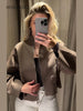 Casual Solid Loose Knit Coat Women All-match Lapel Zippers Full Sleeve Lady Coats Female Autumn Winter Lady Outwears