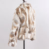 Genuine Rabbit Fur Coat Women Real Rabbit Fur Jacket Lady Winter Fur Overcoat Customized Big Size Mandarin Collar