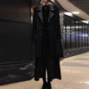 Fatty Women Autumn Mid length Covering Vest Wide Leg Pants Fat Sister Heavy Industry Bright Diamond Three Piece Set Female