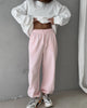 Autumn Women's Gray Sports Pants with Elastic 80% Cotton Jogging Vintage Classic Brown Sweatpants for Women