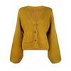 Women's Knitted Cardigan Solid Full Sleeve V Neck Ribbed Autumn Coat Commute Female Knitwear Cardigan Tops