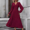 Dresses Woman Fall and Winter: Off-Shoulder Lantern Sleeve Pleated Long Dress Tops Skirts Y2k Clothes