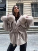 Hoody Faux Fur Furry Coats Women Belt Long Sleeve Pocket Thicken Warm Jacket Autumn Winter Urban Lady Streetwears