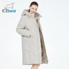 winter quilted coat long womens cotton jacket warm casual hooded parka GWD3716I