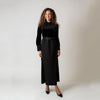 AW26 Women Velvet Patchwork Dress Elegant Lady Maxi Dress