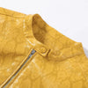 Lapel Long Sleeve Faux Leather Jacket Women Street Turn-down Collar Single Breasted Loose Coats Chic Lady Jackets Outerwears