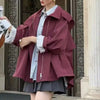 American Vintage Long Sleeve Hooded Trench Women Casual Wide-Waisted Zipper Utility Style Coat Button Patchwork Autumn