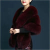 White Imitation fox fur Shawl Women's cloak Dress Cheongsam Fur cloak Jacket Women's Thick Shawl Mink fur Versatile