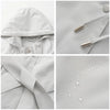 Spring Autumn Hooded Water-repellent Jacket with Belt Thin Casual Loose Trench Coat Women Windbreaker