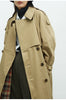 Classic Khaki Color Padded Thickened Trench Coat, Mid-Length British Style Jacket for Women, Fall/Winter