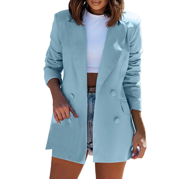 Blazers Women Minimalist Solid Outwear Elegant Office Ladies Loose Work Suit High Street Autumn Women Blazers and Jackets