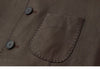 Women's Autumn Clothing European Sheepskin Casual O-Neck Single-Breasted Coffee Litchi Stria Genuine Leather Jacket