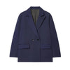 Women's Blazer Office Lady Long Sleeve Double-breasted Mid-length Casual Suit Coat Elegant Simple Stylish Outerwear