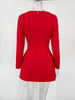 Bows Splice Long Sleeve Mini Dress Elegant Office Woman Solid Bodycon Club Party Dresses Autumn High Waist