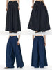 Korean-style Retro Patchwork Denim Pants for Women Autumn2026 Wide-leg Pants
