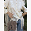 Women's Tassel Hem Vintage Tops Long Sleeved Single Breasted Button Out Stand Up Collar Coat Autumn Bohemian Street Daily Outfit