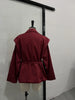 Elegant Commute Suit jacket Female Lace-Up Loose Pocket Patchwork Lapel Party Looks Outwear For Women Bandage Coat jacket
