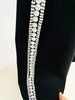 High Street Designer Trousers Women's Diamonds Crystal Beaded Straight Long Pants
