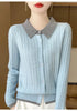 Cashmere Sweater For Women Autumn And Winter Knitted Cardigan For Women Loose Fitting Woolen Sweater Lapel Jacket Camel XXXL