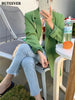 Casual Loose Lapel Ladies Suit Jackets Full Sleeve Single-breasted Solid Female Blazer Tops Spring Women Outwear