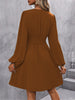 Dresses Woman Clothing V Neck Lantern Sleeve Wrap Mini Dress Ruched Waist Flowy Hem Elegant for Autumn and Party Styles