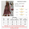 Loose Print Women Dress Elegant Lace-Up Long Sleeve Office Mini Dresses Casual Lace Spliced Pleated Female Dress