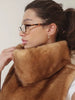 Black Faux Fur Collar Leather Jacket Elegant Lapel V-neck Waist Cinching Long-sleeved Short Coats Lady Winter Commute Coat