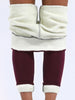 Winter Thermal Leggings Womens Solid Color Thick Pants Warm High Waist Solid Color Outdoors Casual Classic Leggings