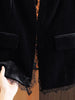 Lace Mesh Stitching Black Gold Velvet Suit Jacket Women Blazer