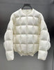 Winter Fluffy Puffer Jacket Women Thicken Warm Oversized Baseball Collar 90% White Duck Down Short Casual Coat