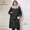 Women's Winter Jackets Plus Size Long Warm Parkas Elegent Hooded With Fur Classic Quilted Coats Women1165