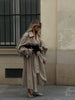 Lace Up Long Trench Coat Women Full Sleeve Lapel Single Breasted Loose Outerwear Lady Spring Daily Street Coat