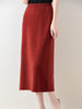 100% Merino Wool Skirt Women's Elastic Waist Cashmere Striped Skirts Office Lady Knitted Simple Dress Thickening Autumn Winter