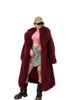 Colorful Fahionable Faux Fur Mongolian Jacket Long Tailored Collar Plush Winter Coat for Women Elegant Loose Fit Outerwear
