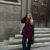 Chic Burgundy Blazer Mini Dress Women Full Sleeve Waist Cinching Slim Short Dresses Lady Daily Commute Vestidos