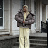 Chic All-Matched Solid Women's Cotton Coat Hooded Zipper Full Sleeves Thicken Bread Coats Autumn Winter Lady Tops