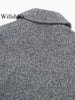 Women With Pockets Grey Front Zipper Jackets Vintage Lapel Neck Long Sleeves Female Chic Lady Outfits
