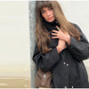 Street Women's Long Trench Coats Loose Stand Collar Single Breasted Full Sleeve Slit Windbreaker Autumn Lady Commute Jacket