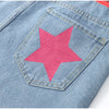 Back Sequin Star Long Pants Women Casual Contrast High Waist Loose Wide Leg Trousers Lady Spring Autumn Bottoms